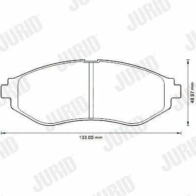 JURID CHEVROLET Тормозные колодки передн.Aveo 05-