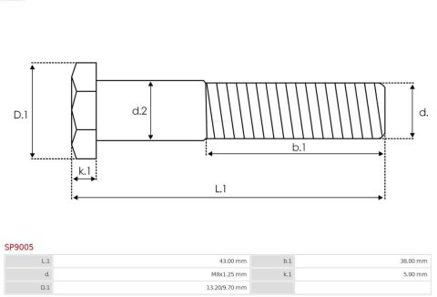 Клемма втягивающего реле стартера Renault Megane 05-15/Master 10-/Trafic 06- (L=43mm)