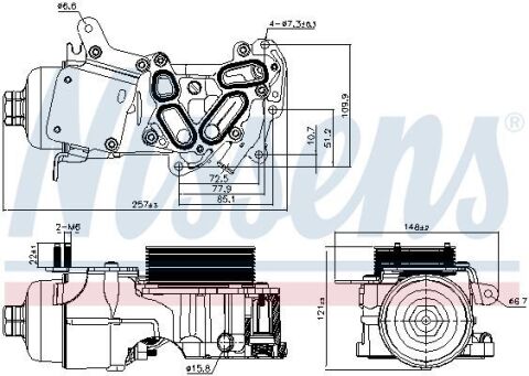 Масляный радиатор PEUGEOT EXPERT III (K0) (16-) 1.6 HDI