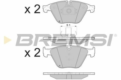 Гальмівні колодки перед. BMW 5 (F10) 10- (ATE)