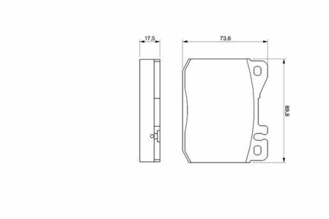 Колодки тормозные (передние) MB 123 (W123)/S-class (W126) 76-91