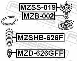 Підшипник опори амортизатора перед. Mazda 626 91-02