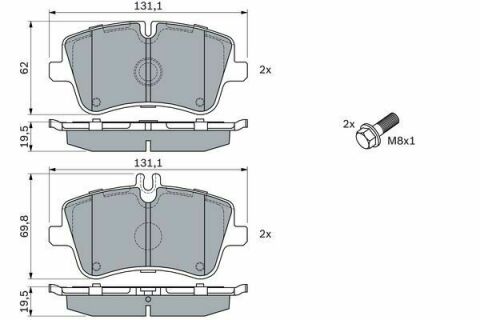 Колодки гальмівні (передні) MB C-class (W203/CL203/S203) 00-11 (Lucas) Колодки гальмівні (передні) MB C-class (W203/CL203/S203) 00-11 (Lucas)