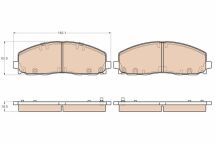 Колодки гальмівні CHRYSLER/FIAT/VW Voyager/Freemont/Routan "F "11>>
