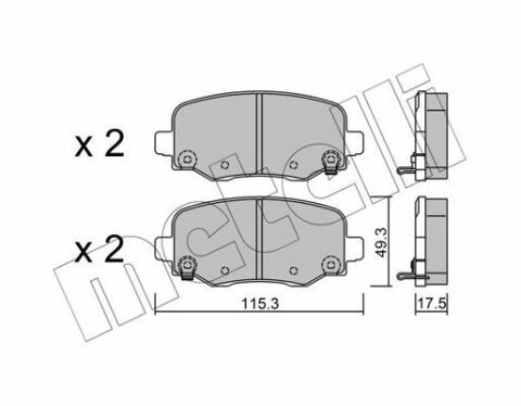 Колодки тормозные (задние) Jeep Cherokee 13-