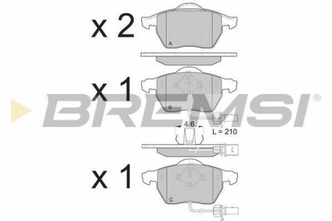 Гальмівні колодки пер. Passat B5/Audi A4/A6 00-05