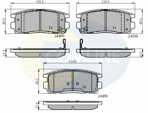 CBP31580 Comline - Тормозные колодки для дисков