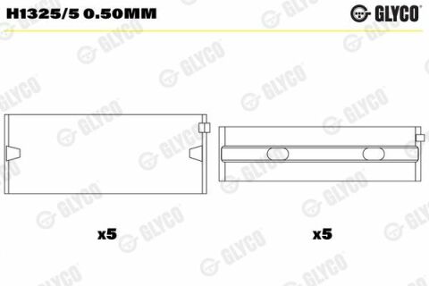 Вкладыши коренные + 0.50MM VAG Octavia/Rapid/GOLF 6/Tiguan/Jetta