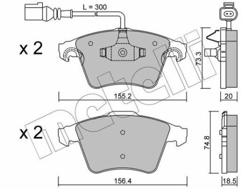 Колодки тормозные (передние) VW Touareg 02-10 (+датчики) Колодки тормозные (передние) VW Touareg 02-10 (+датчики)