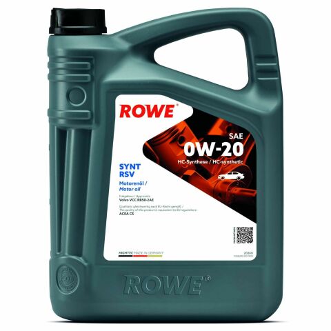 Моторна олива ROWE HIGHTEC SYNT RSV 0W-20, 5 літрів Моторна олива ROWE HIGHTEC SYNT RSV 0W-20, 5 літрів