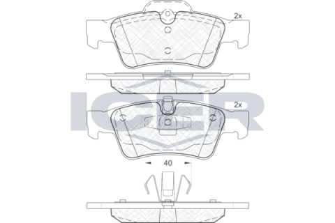 Колодки тормозные (задние) MB M-class (W164)/R-class (W251)/GL-class (X164) 05-14/G-class (W463) 04-