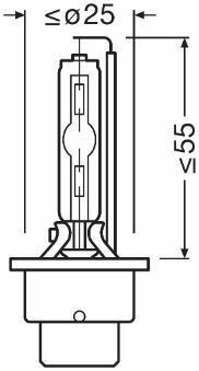 Лампа розжарювання, фара далекого світла 66440CBN 35W P32D-5 FS1 OSRAM