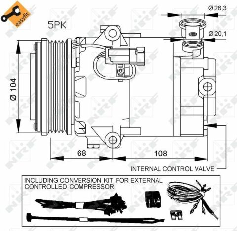 Компресор кондиціонера Opel Astra H/Zafira 1.4-2.0 04-