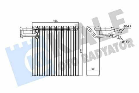 KALE RENAULT Испаритель Duster,Logan,Sandero,Modus,Nissan Micra III