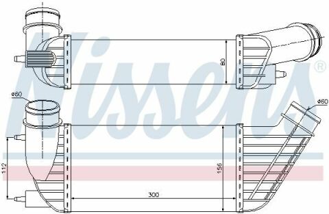 Радіатор інтеркулера Citroen Jumper/Fiat Scudo/Peugeot Expert 1.6/2.0/2.2D Multijet/HDi 06-