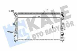 KALE VW Радиатор охлаждения Audi A4 95-,Audi A6,Passat 96 2.4/2.8 96-