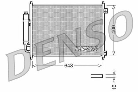 Радиатор кондиционера 2.0MPI 16V, 2.5MPI 16V, 2.0DCI 16V, 1.6DCI 16V NISSAN X-Trail T32 14-21, X-Trail T31 07-14