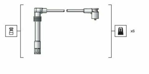 MAGNETI MARELLI Комплект високовольтних дротів AUDI A4, A6, A8, VW PASSAT [941318111162]