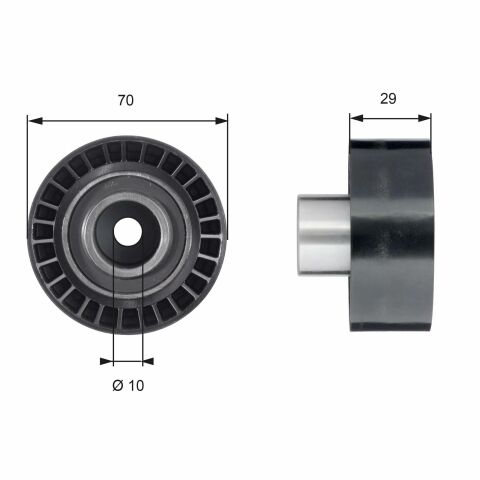 T42164 (7786-21508)  Обвідний ролик ременя ГРМ GATES POWERGRIP IDLER