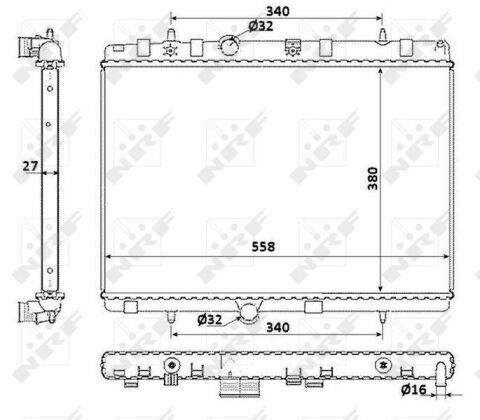 Радіатор охолодження Citroen C2/C3/Peugeot 1007/2008/207 1.0-1.6I 08-