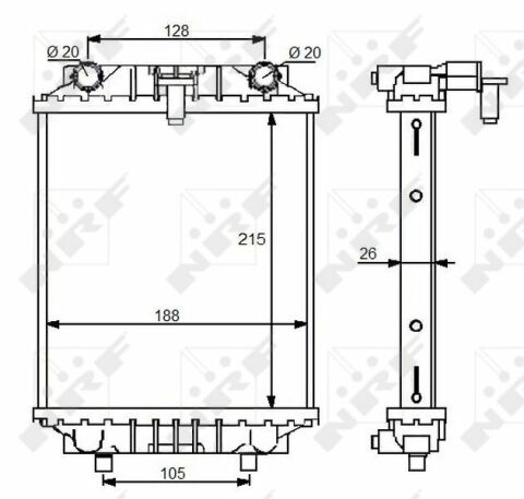 Радиатор охлаждения Audi A1/A3/Seat Leon/Skoda Superb/VW Golf/Passat 2.0 12-