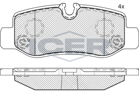 Колодки тормозные (задние) MB Vito (W447) 14-