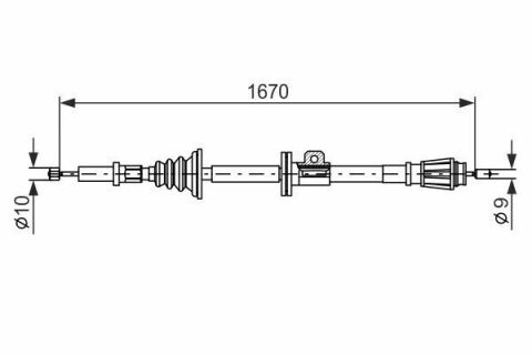 VOLVO Трос ручного тормоза задн. лев./прав. 850 94-, S70-V70 98-