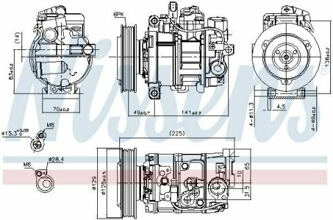 Компрессор кондиционера A4 B7, A6 C6, Q5 AUDI