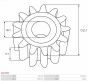Шестерня редуктора стартера Hyundai/Man/Mazda/Mitsubishi/Nissan, фото 3 - интернет-магазин Auto-Mechanic