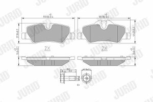 Колодки гальмівні задні mini cooper 1.2-2.0 2013-