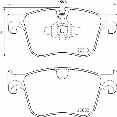 К-т передних тормозных колодок citroen berlingo, berlingo/minivan, c4 grand picasso ii, c4 picasso ii, c4 spacetourer, c5 aircross ds ds 7 opel combo tour/life,