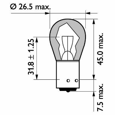 Лампа PY21W MasterLife 24V 21W BAU15s