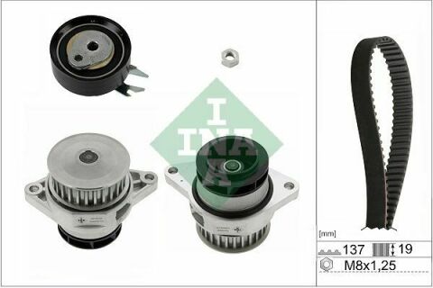 Комплект ГРМ + насос VW Caddy/Golf/Polo 1.6i 95-01/Skoda Octavia 1.6 96-04 (19x137z) Комплект ГРМ + насос VW Caddy/Golf/Polo 1.6i 95-01/Skoda Octavia 1.6 96-04 (19x137z)