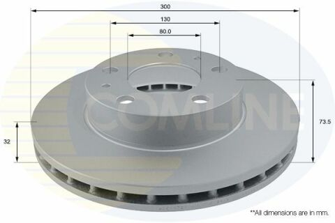 Диск гальмівний вентильований з покриттям Диск гальмівний вентильований з покриттям