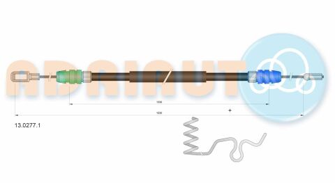 Трос стояночного тормоза (для сдвоенных шин) TRANSIT Платформа/шасси (FM_ _, FN_ _, FF_ _) 2.2 TDCi 4x4 11- FORD