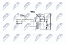 Комплект шарнірів, приводний вал 
