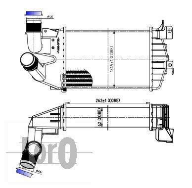 Радіатор інтеркулера Opel Astra H/Zafira 1.3-1.9D 04-