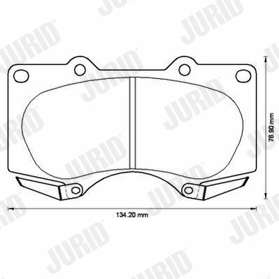 JURID TOYOTA Торм. колодки передн. Land Cruiser 120