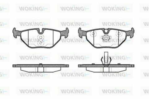 Гальмівні колодки зад. BMW 3 (E46)/SAAB 9-5/ROVER 75 96-09 (ATE) (123,1x45x17)