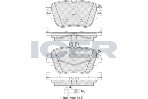 Тормозные колодки (задние) MB E-class (W213/S213/C238) 16-/Sprinter (B907/B910) 316CDI 19-