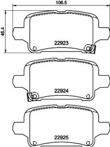 гальмівні колодки задні insignia b 17-