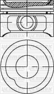 Поршень з кільцями і пальцем (размір отв. 77.60/std) opel astra f, corsa, combo 1,4 (1.4 nv, c1.4 nz)