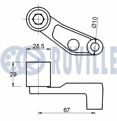 RUVILLE VW Натяжний ролик BORA/Golf/LUPO/POLO 1,4, 1,6 16V 97-