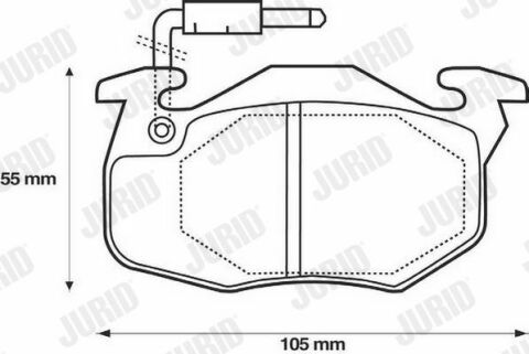 JURID PEUGEOT Гальмівні колодки передн.