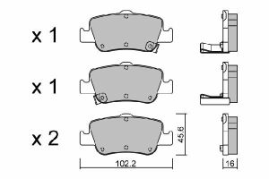 Комплект тормозных колодок, дисковый тормоз