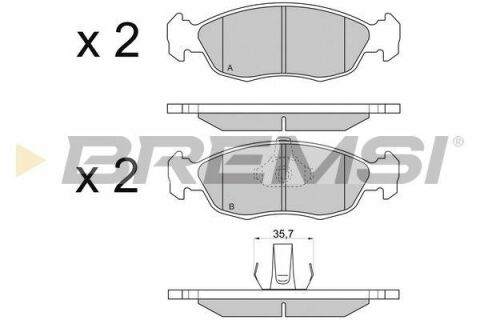 Тормозные колодки перед. Peugeot 306/Citroen Xsara 94-02 (ATE)