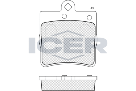 Тормозные колодки (задние) MB (W202/S202/W203/S203/CL203/C208/C209/S124/W210/R170/R171) 93-11