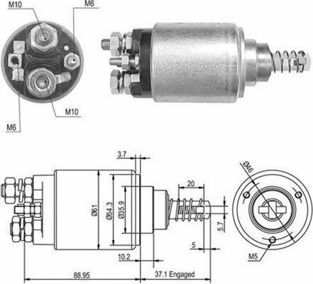 MAGNETI MARELLI Втягивающее реле стартера DB OM904/906/907 97-