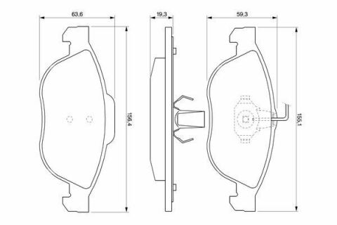 Колодки тормозные (передние) Alfa Romeo 147/156/Lancia Lybra 97-06 (Lucas-Girling) (с датчиками)