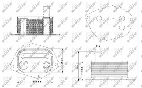 Радіатор масляний KIA Ceed/Optima/Rio/Sportage/Hyundai Accent/i30 1.5-1.6CRDi 04- (теплообмінник)